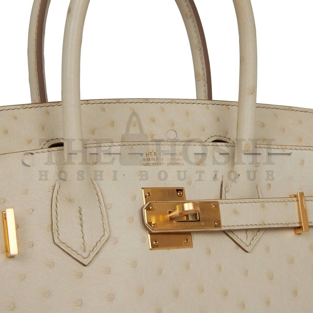 H**me5 MASTER BIRKIN 30 OSTRICH PALLADIUM HARDWARE (30*22*16cm) Master Quality